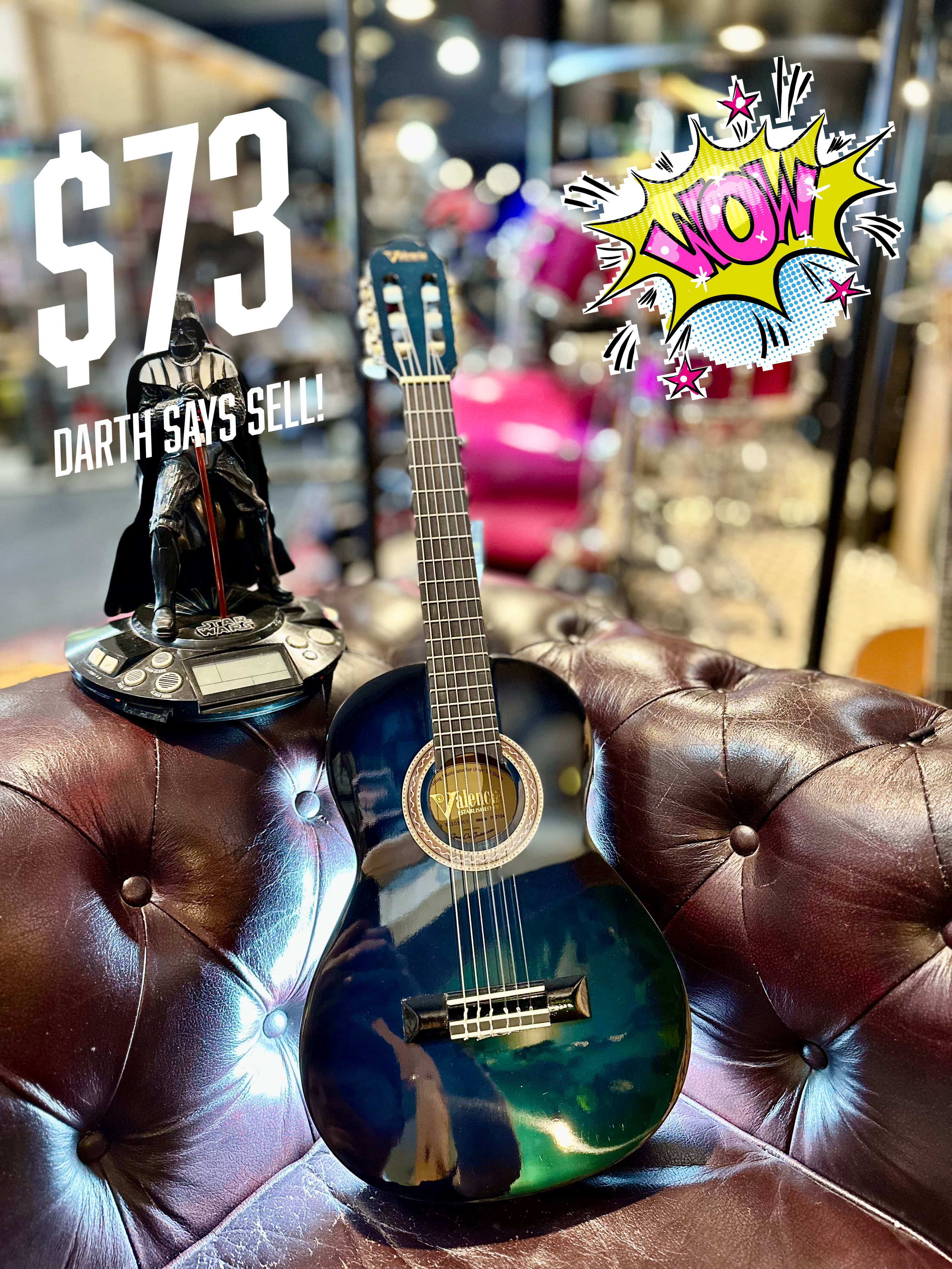 Valencia | VC201 | 1/4 Size Nylon String | Blue Burst | SALE! Valencia | VC201 | 1/4 Size Nylon String | Blue Burst | SALE!